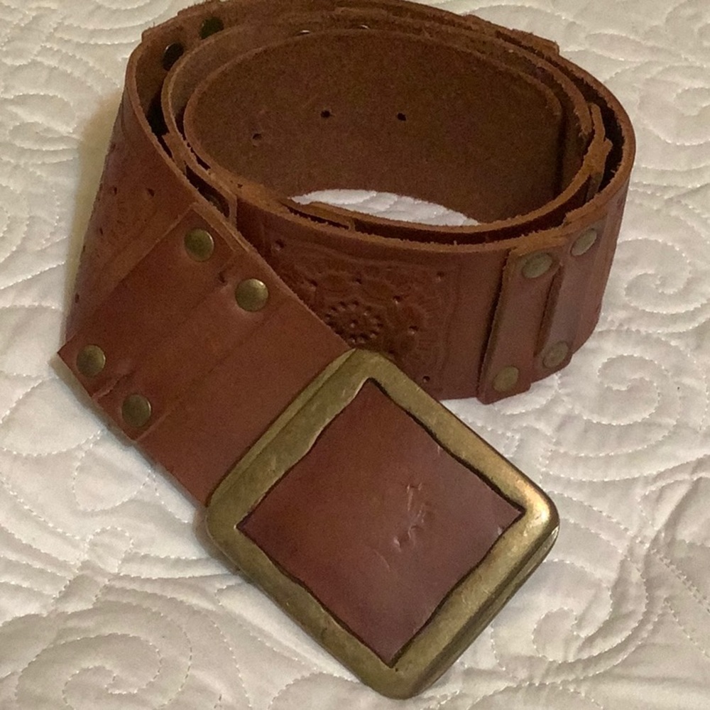 Leather Belt 2 1/2” width, 40” long Cowgirlcore Cowgirl